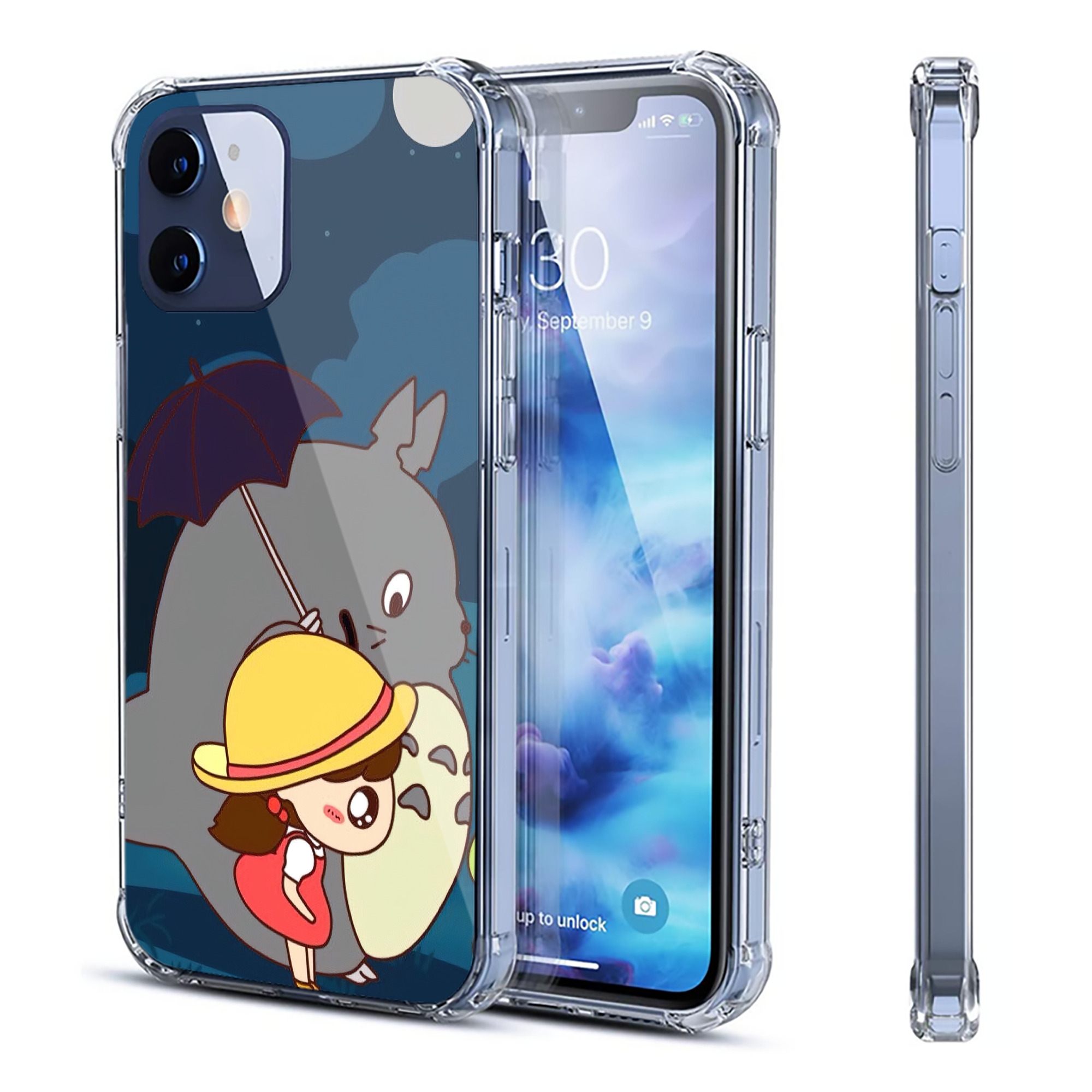 （画像用） となりのトトロ 草壁メイ 草壁サツキ My Neighbor Totoro Satsuki Kusakabe Mei Kusakabe 【iPhone 12シリーズ対応】透明スマホケース（クリアソフトケース）